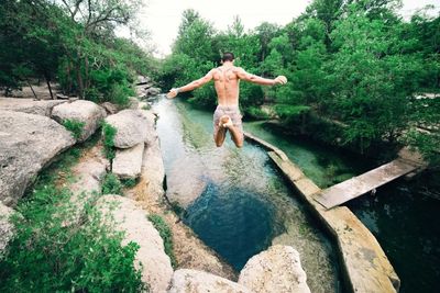 Confident Man Jumping